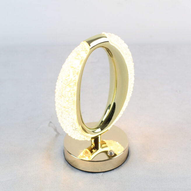 Luminária Abajur Cristal LED Touch Recarregável USB – Modelo SOL – Bivolt