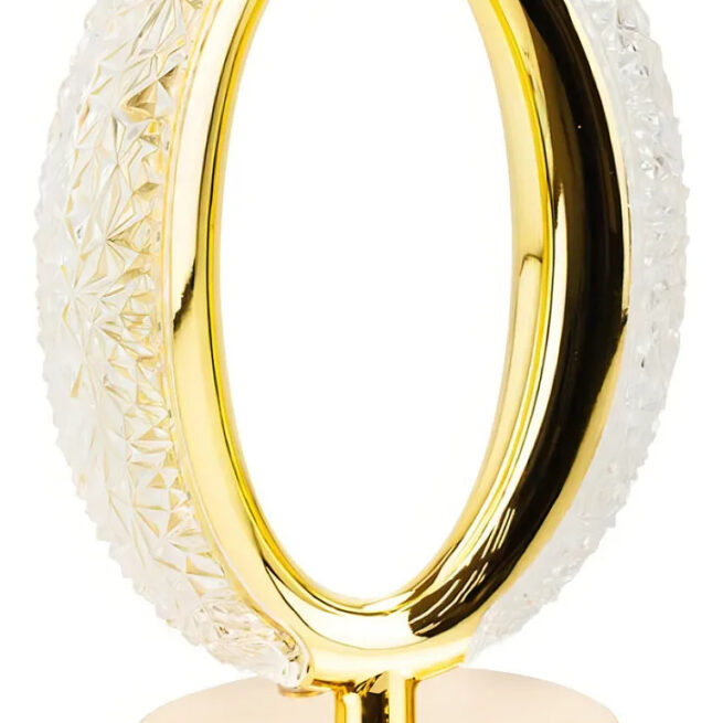 Luminária Abajur Cristal LED Touch Recarregável USB – Modelo SOL – Bivolt