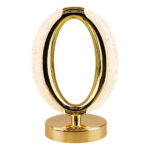 Luminária Abajur Cristal LED Touch Recarregável USB – Modelo SOL – Bivolt