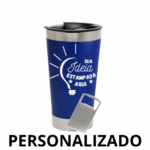 Personalizado - Copo Térmico Inox 473 ml com Tampa e Abridor – Azul Royal – Praticidade e Estilo