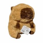 Mochila de Pelúcia Pequena Estilo Capivara com Zíper – Conforto e Estilo