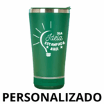 Copo Térmico Bluetooth Personalizado com Som LED, Tampa e Abridor 420 ml – Verde – Estilo e Tecnologia