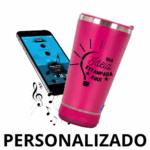 Copo Térmico Bluetooth Personalizado com Tampa e Abridor 420ml - Magenta (Fúcsia, Rosa)