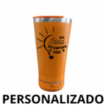 Personalizado Bluetooth – Copo Térmico Som LED com Tampa e Abridor 420 ml – Laranja