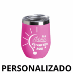 Copo Cuia Térmico Inox 360 ml com Tampa Antivazamento – Pink Personalizado – Praticidade com Estilo