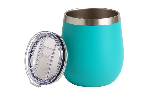 Copo Cuia Térmico Inox 360 ml Personalizado com Tampa Antivazamento – Ciano – Visual Moderno