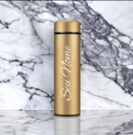 Garrafa Térmica Personalizada com LED e Termômetro 500 ml – Dourado – Tecnologia e Estilo