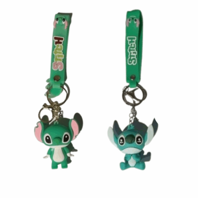 Chaveiro Pingente Animação Premium Emborrachado Kids – Verde – Para Crianças