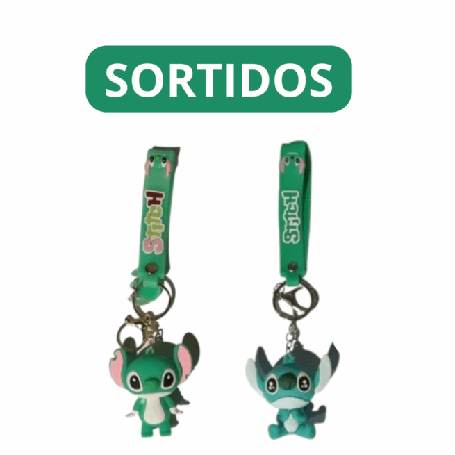 Chaveiro Pingente Animação Premium Emborrachado Kids – Verde – Para Crianças