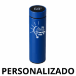 Garrafa Térmica com LED e Termômetro 500ml - Azul (Personalizada)