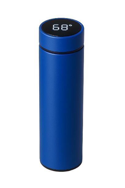 Garrafa Térmica Normal com LED e Termômetro (500 ml) – Azul