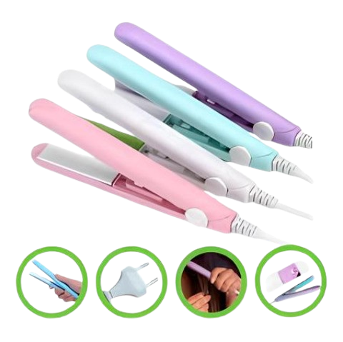 Mini Chapinha Portátil para Cabelo Bivolt (Cores Sortidas) – Praticidade e Estilo