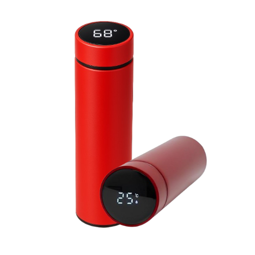 Garrafa Térmica com LED e Termômetro 500ml - Vermelho (Normal)