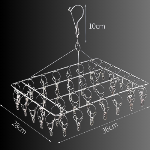 Varal Retrátil com 40 Prendedores em Inox – Prático e Durável