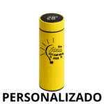 Personalizado – Garrafa Térmica com LED e Termômetro 500 ml – Amarelo