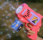 Bubble Gun Pistola de Bolhas Automática – Rosa