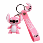 Chaveiro Pingente Animação Premium Emborrachado Kids – Rosa Delicado