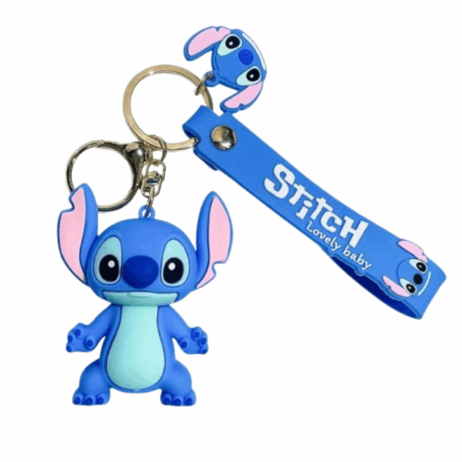 Chaveiro Pingente Animação Premium Emborrachado Kids – Azul Vibrante
