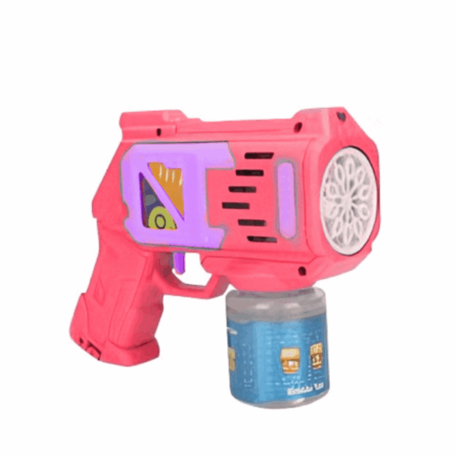 Bubble Gun Pistola de Bolhas Automática – Rosa