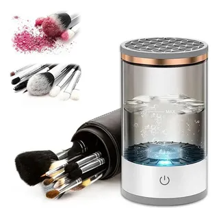 Kit para Maquiagem com Espelho Camarim Iluminado LED e Lavador Automático de Pincéis