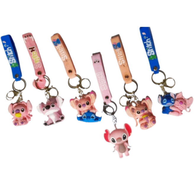 Chaveiro Pingente Animação Premium Emborrachado Kids – Rosa Delicado