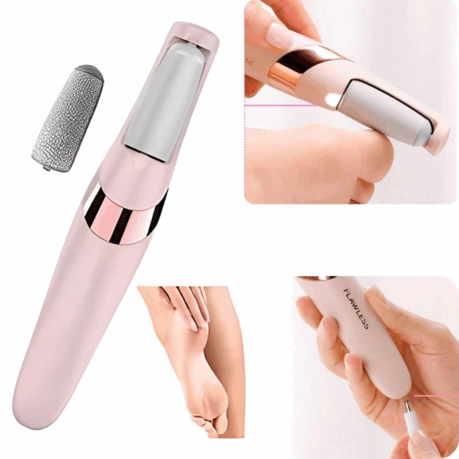 Kit de Cuidados Femininos com Lixador de Pé Elétrico e Depilador Laser – Cores Sortidas – Beleza e Praticidade