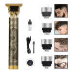 Kit Cuidados Masculinos – Máquina de Cortar Cabelo “Dragão” + Aparador de Pelos para Nariz – Completo e Prático