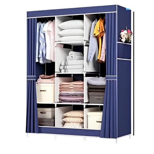 Guarda-Roupa Dobrável Inteligente – Azul – Organização Fácil e Prática