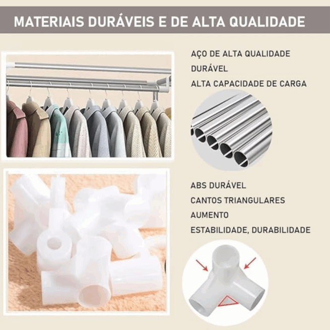 Guarda-Roupa Dobrável Inteligente – Azul – Organização Fácil e Prática
