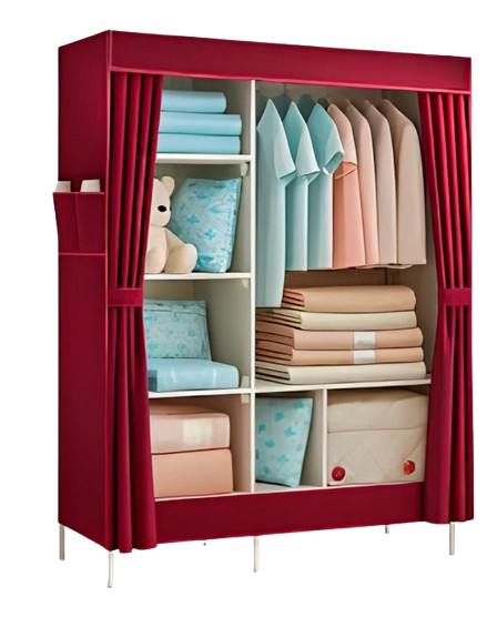 Guarda-Roupa Dobrável Inteligente – Vermelho