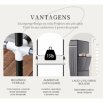 Guarda-Roupa Dobrável Inteligente – Vermelho