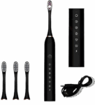 Escova Dental Elétrica X-3 com 6 Modos de Vibração Ultrassônica Bivolt - Cores Sortidas