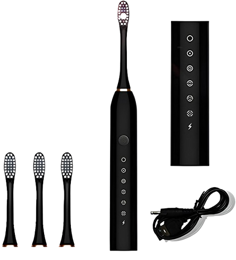 Escova Dental Elétrica X-3 com 6 Modos de Vibração Ultrassônica Bivolt - Cores Sortidas