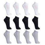 3 Pares de Meias Soquete Curtas de Algodão – Cores Sortidas