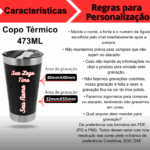 Copo Térmico Inox 473 ml com Tampa e Abridor – Pink Personalizado – Ideal para o Dia a Dia