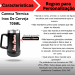 Caneca Térmica Inox Personalizada de Cerveja 709 ml – Rosa – Sofisticação na Medida Certa
