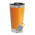 Copo Térmico Inox com Tampa e Abridor 473 ml - Laranja (Normal)
