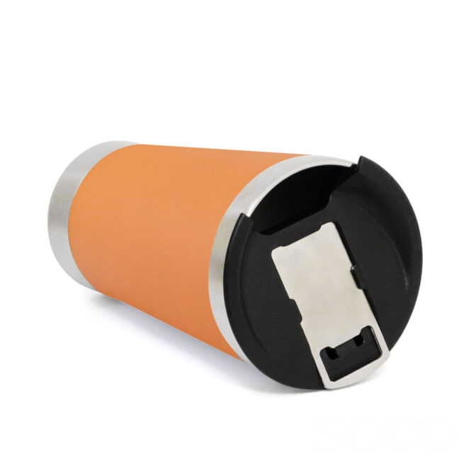 Copo Térmico Inox com Tampa e Abridor 473 ml - Laranja (Normal)