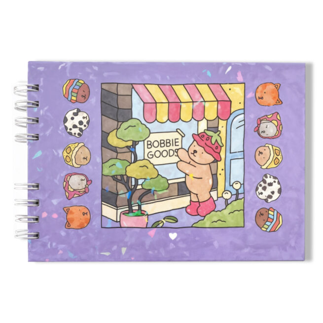 Livro Infantil para Colorir Bobbie Goods Roxo – 50 Folhas, Capa Dura