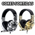 Headset Gamer Exército Camuflado com LED – Compatível Xbox One, PS4, Celular e PC – BM-218 (Cores Sortidas)