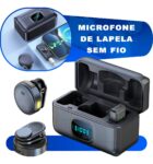 Microfone Lapela Duplo Sem Fio Magnético Anti-Ruído – Modelo ON-2912 – Cores Sortidas – Qualidade Profissional