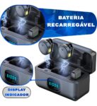 Microfone Lapela Duplo Sem Fio Magnético Anti-Ruído – Modelo ON-2912 – Cores Sortidas – Qualidade Profissional