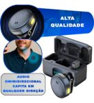 Microfone Lapela Duplo Sem Fio Magnético Anti-Ruído – Modelo ON-2912 – Cores Sortidas – Qualidade Profissional