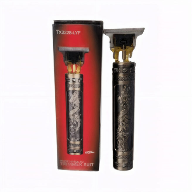 Máquina de Cortar Cabelo Dragão Elétrica Sem Fio Bivolt com 4 Pentes – Acabamento Profissional