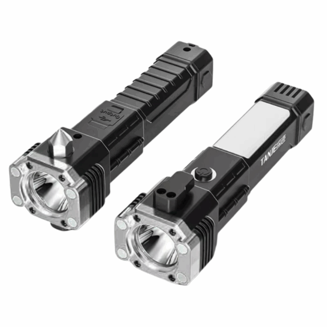 Lanterna LED Martelo Multifuncional de Emergência BBL-2023 - Preto