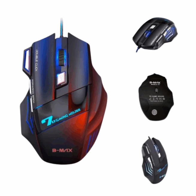 Mouse Gamer Profissional X7 com Fio, 7 Botões e 2400 DPI
