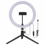 Ring Light 12" com Tripé Regulável para Gravação e Selfie