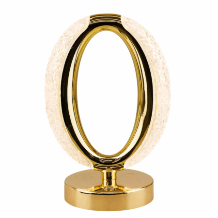 Luminária Abajur Cristal LED Touch Recarregável USB – Modelo SOL – Bivolt