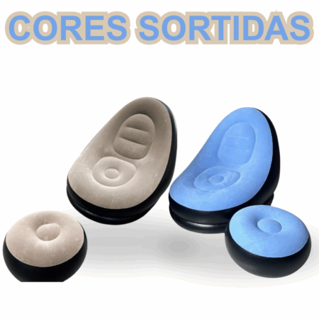 Poltrona Inflável Puff Conforto com Bomba – Suporta até 100 kg – BM-F1110 – Cores Sortidas