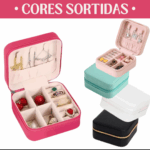 Porta-Jóias Caixa Organizadora Portátil - Cores Sortidas
